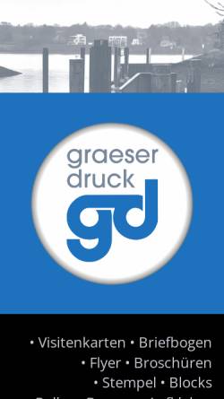Vorschau der mobilen Webseite www.graeserdruck.de, Graeser Druck GmbH