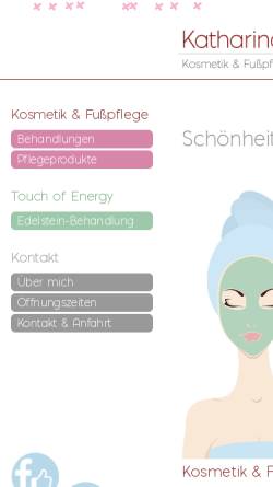Vorschau der mobilen Webseite www.k-be-kosmetik.de, Katharina Bewarder Kosmetik Hamburg