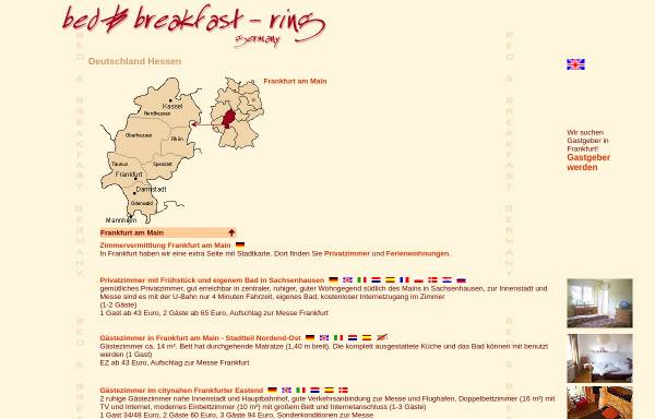 Vorschau von www.bandb-ring.de, Bed and Breakfast Ring - Hessen