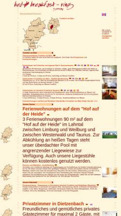 Vorschau der mobilen Webseite www.bandb-ring.de, Bed and Breakfast Ring - Hessen