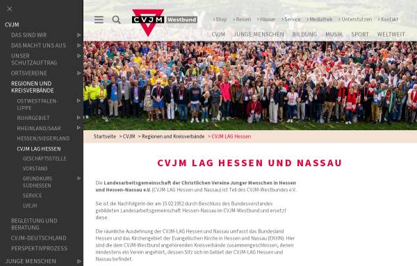 Vorschau von www.cvjm-hessen.de, Landesarbeitsgemeinschaft der CVJM in Hessen
