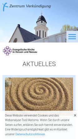 Vorschau der mobilen Webseite www.zentrum-verkuendigung.de, Zentrum Verkündigung der Ev. Kirche in Hessen und Nassau