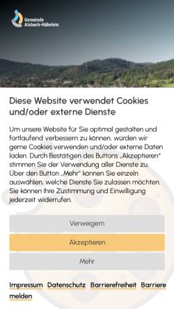 Vorschau der mobilen Webseite www.alsbach-haehnlein.de, Alsbach-Hähnlein
