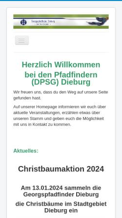 Vorschau der mobilen Webseite www.dpsg-dieburg.de, DPSG