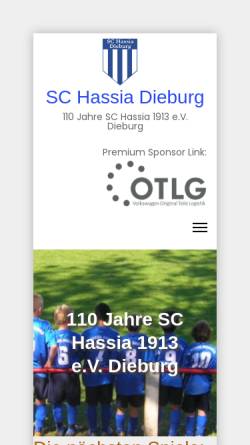 Vorschau der mobilen Webseite www.hassia-dieburg.de, SC Hassia Dieburg