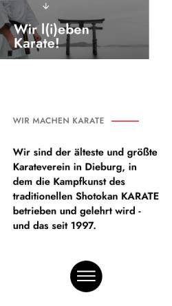 Vorschau der mobilen Webseite www.jka-karate-dieburg.de, Karate Dojo Dieburg e.V.