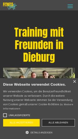 Vorschau der mobilen Webseite fitness-treff-dieburg.de, Fitness Treff