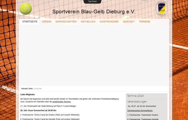 Vorschau von www.blau-gelb-dieburg.de, Sportverein Blau-Gelb Dieburg e.V.