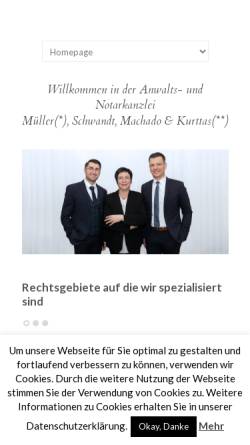 Vorschau der mobilen Webseite www.ra-dieburg.de, Rechtsanwaltskanzlei Oswald, Müller, Schwandt & Kollegen