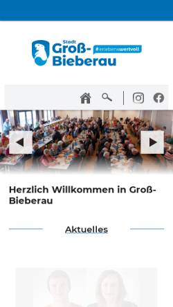 Vorschau der mobilen Webseite www.gross-bieberau.de, Groß-Bieberau