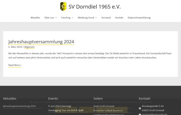 Vorschau von www.svdorndiel.de, SV Dorndiel 1965 e.V.