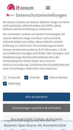 Vorschau der mobilen Webseite it-novum.com, It-novum GmbH