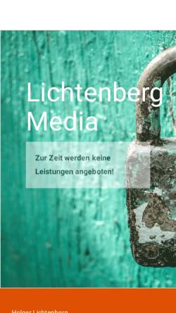 Vorschau der mobilen Webseite www.lichtenberg-media.de, Medienagentur Holger Lichtenberg