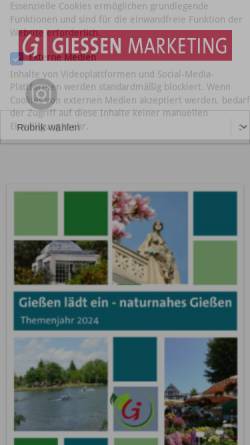 Vorschau der mobilen Webseite giessen-entdecken.de, Gießen Entdecken