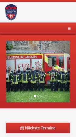 Vorschau der mobilen Webseite ff-giessen.de, Freiwillige Feuerwehr Gießen