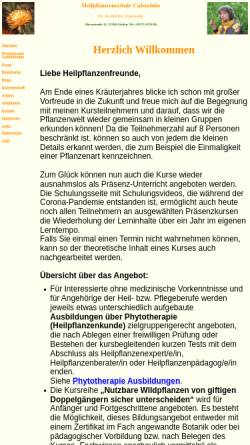 Vorschau der mobilen Webseite heilpflanzenschule-calendula.de, Heilpflanzenschule Calendula