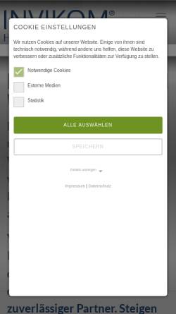 Vorschau der mobilen Webseite www.invikom.de, INVIKOM Heller und Kuschel GbR