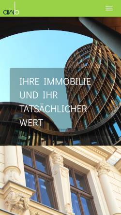 Vorschau der mobilen Webseite www.awb-jung.de, Architektur- und Wertermittlungsbüro Sabine Jung