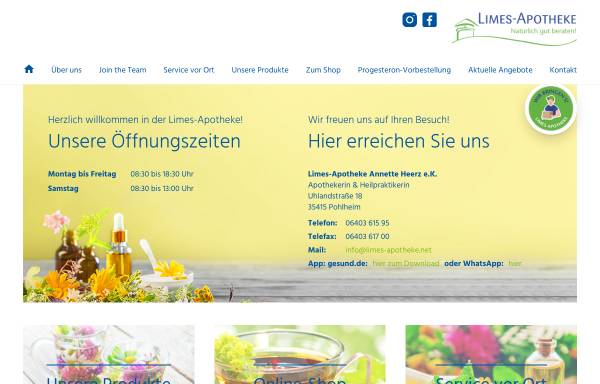 Vorschau von www.limes-apotheke.net, Der Limes in Pohlheim