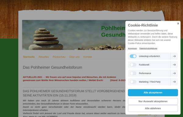 Vorschau von nhf.jimdo.com, Pohlheimer Naturheilforum
