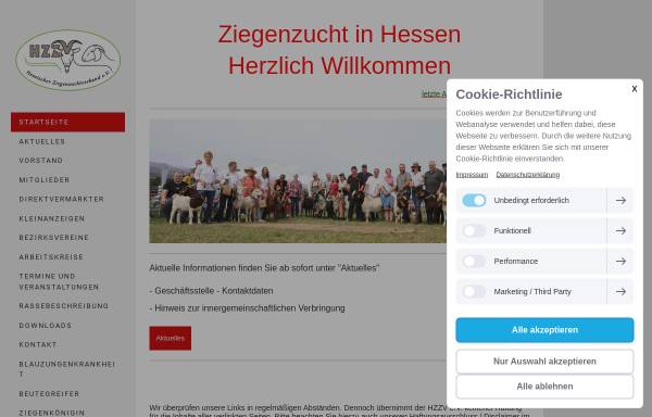 Vorschau von www.ziegenzucht.de, Hessischer Ziegenzuchtverband e.V.