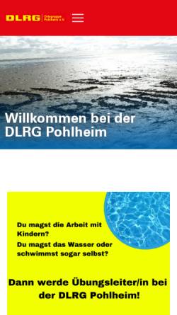 Vorschau der mobilen Webseite pohlheim.dlrg.de, DLRG Ortsgruppe Pohlheim e.V.