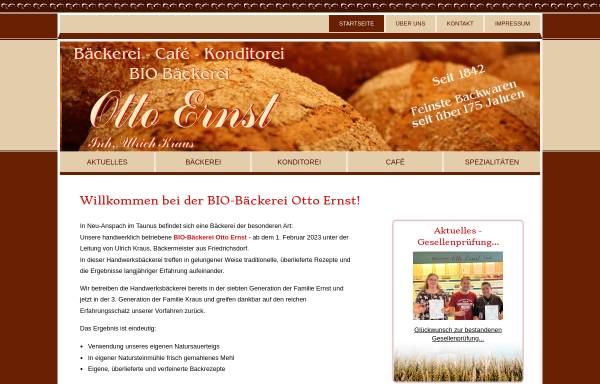 Vorschau von www.baeckerei-ernst.de, Bio-Bäckerei und Café Otto Ernst