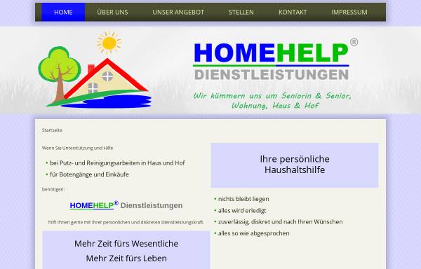 Vorschau von homehelp-dienstleistungen.de, Tobias Flörke, Agentur für haushaltsnahe Dienstleistungen
