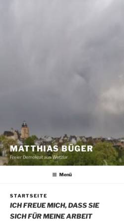 Vorschau der mobilen Webseite www.matthias-bueger.de, Büger, Dr. Matthias
