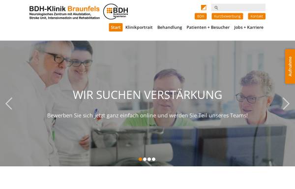 Vorschau von www.bdh-klinik-braunfels.de, BDH-Klinik Braunfels