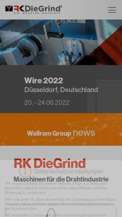 Vorschau der mobilen Webseite www.rk-umformtechnik.de, RK Umformtechnik GmbH & Co. KG