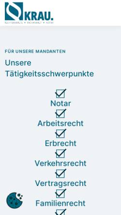 Vorschau der mobilen Webseite rechtsanwalt-krau.de, Rechtsanwalt Andreas Krau