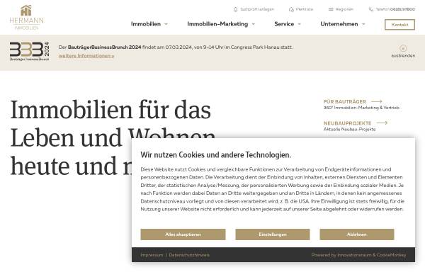 Vorschau von www.hermann-immobilien.de, Hermann Immobilien GmbH