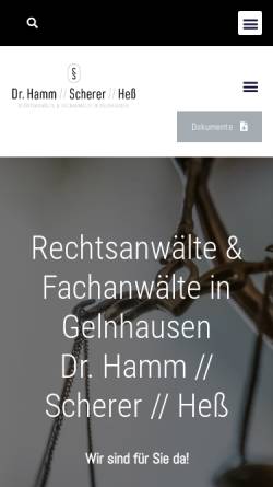 Vorschau der mobilen Webseite hamm-scherer.de, Dr. Hamm und Scherer