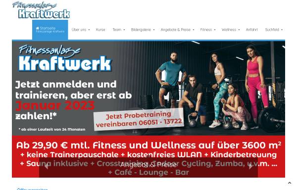 Vorschau von fitnessanlage-kraftwerk.de, Fitnessanlage Kraftwerk