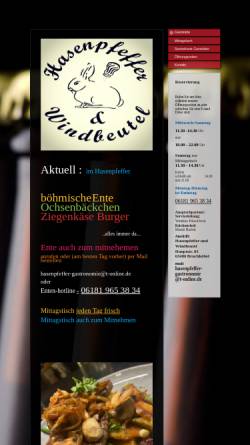 Vorschau der mobilen Webseite hasenpfeffer-und-windbeutel.de, Hasenpfeffer und Windbeutel