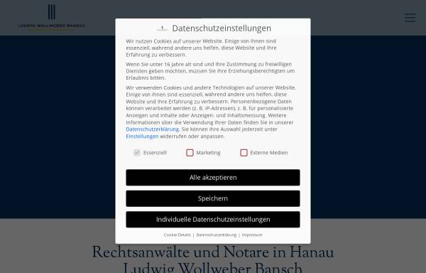 Vorschau von www.ludwigwollweberbansch.de, Ludwig Wollweber Bansch - Rechtsanwälte, Notare, Steuerberater