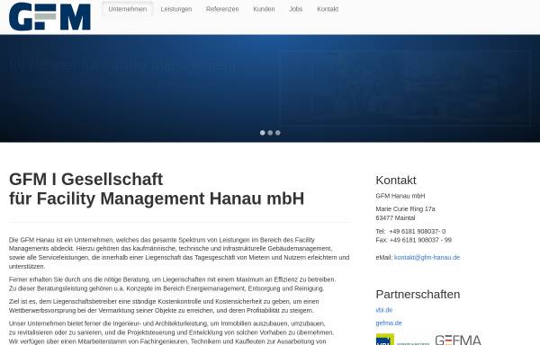 Vorschau von www.gfm-hanau.de, Gesellschaft für Facility Management Hanau mbH