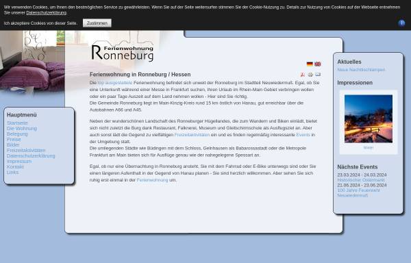 Vorschau von www.ferienwohnung-ronneburg.de, Ferienwohnung