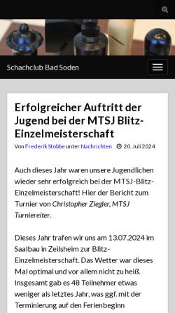 Vorschau der mobilen Webseite schachclub-badsoden.de, Schachclub Bad Soden