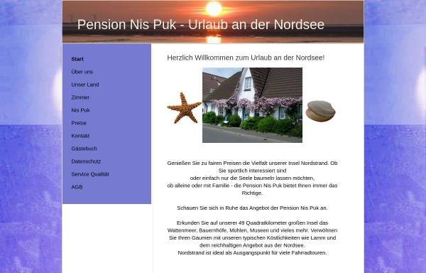 Vorschau von cafenispuk.de, Pension Nis Puk