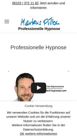 Vorschau der mobilen Webseite www.einfach-hypnose.com, Hypnose, Markus Pillon
