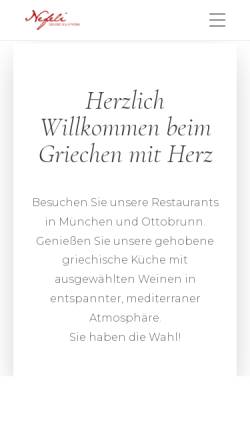 Vorschau der mobilen Webseite nefeli.de, Taverne Nefeli