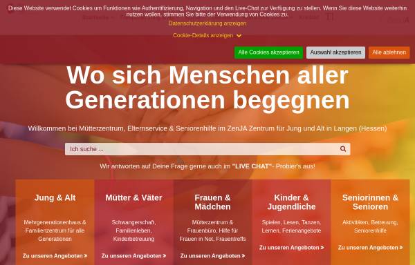 Vorschau von www.zenja-langen.de, ZenJA - Zentrum für Jung und Alt