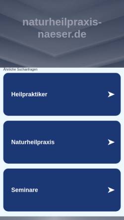Vorschau der mobilen Webseite www.naturheilpraxis-naeser.de, Praxis für Naturheilkunde und Gesundheitsprävention - Brita Näser