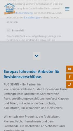 Vorschau der mobilen Webseite www.revisionsklappen.com, RUG Semin GmbH