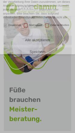 Vorschau der mobilen Webseite www.orthodamm.de, Uwe Damm, Fußorthopädische Technik und Schuhhandwerk