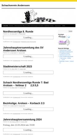 Vorschau der mobilen Webseite www.schachverein-anderssen.de, Schachverein Anderssen Arolsen