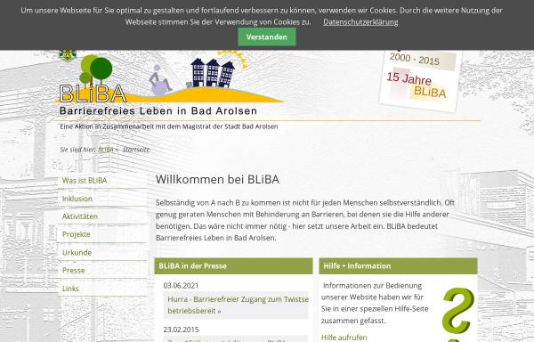 Vorschau von bliba.de, Barrierefreies Leben in Bad Arolsen