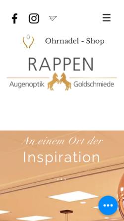 Vorschau der mobilen Webseite www.rappen.de, RAPPEN Augenoptik & Goldschmiede